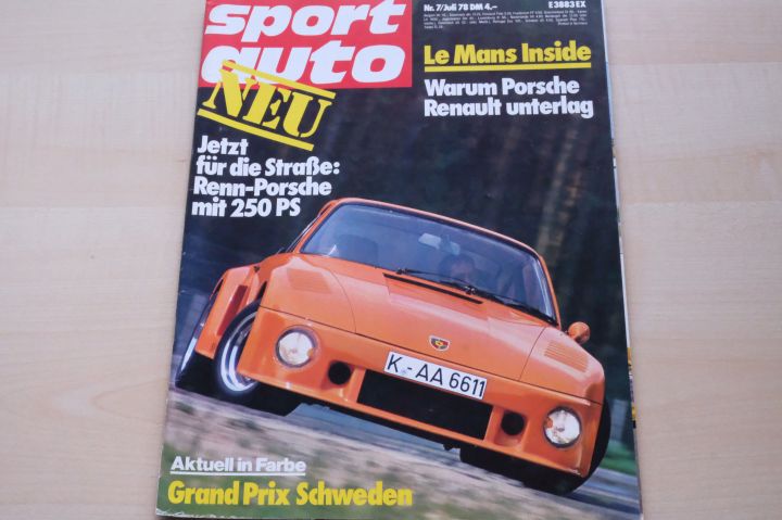 Deckblatt Sport Auto (07/1978)